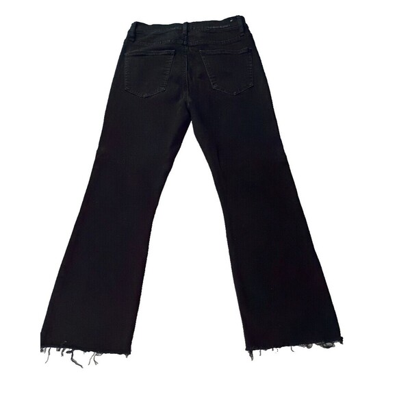 Current Elliott Womens Straight Denim Jeans Black High Waist Raw Hem Size 27 - Picture 3 of 13